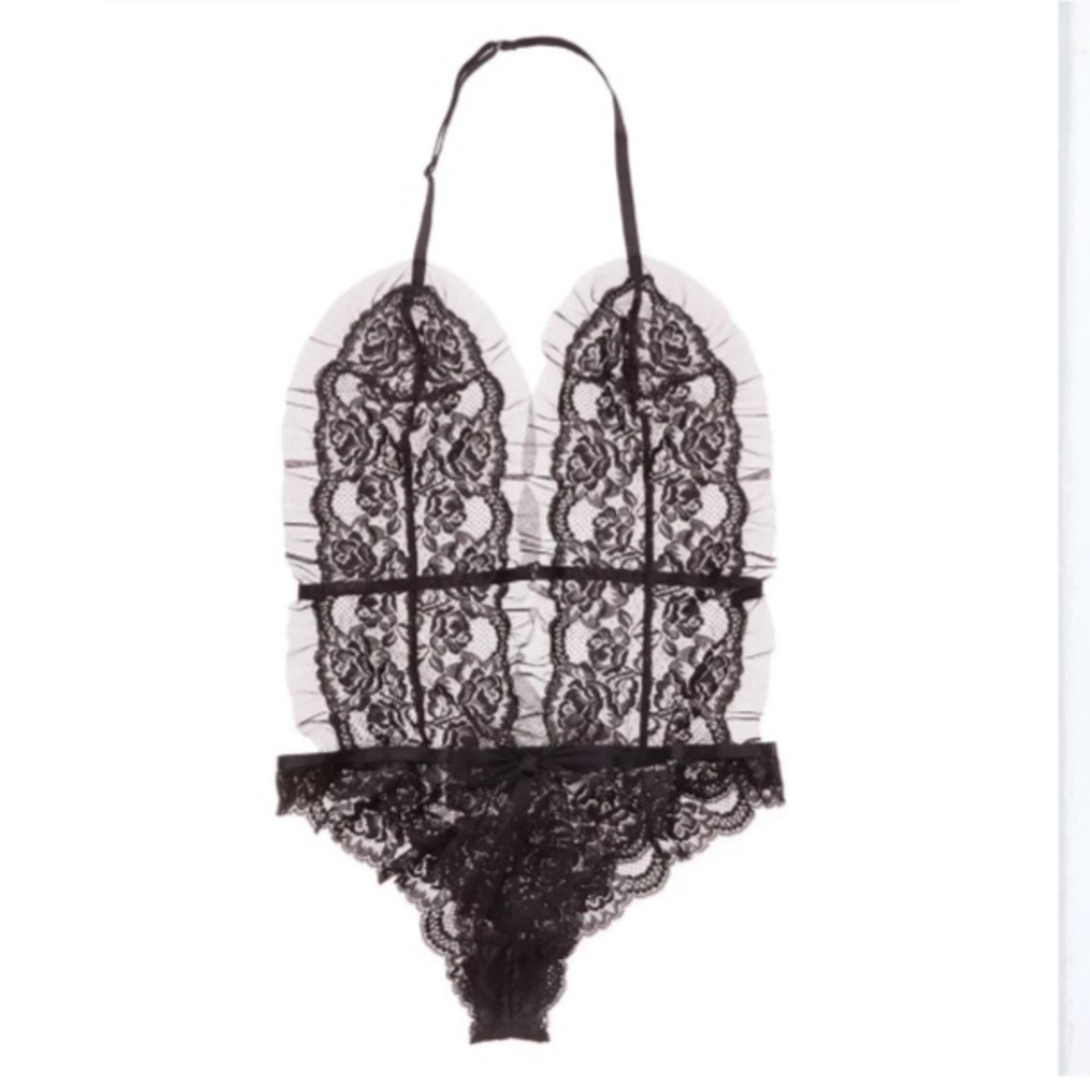 Adore Me Black Lace Teddy